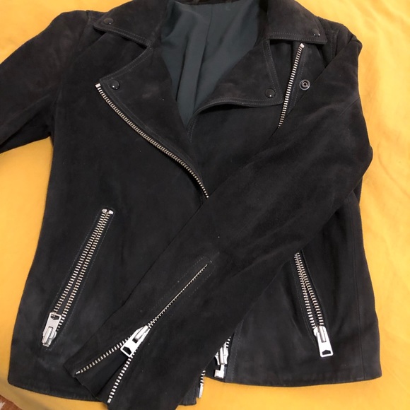 All Saints suede moto jacket - Picture 2 of 4